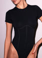 Organic Cotton T-Shirt Bodysuit - Black (PRE-SALE)