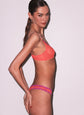 Sheer Tulle Thong - Neon Coral