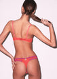 Sheer Tulle Thong - Neon Coral