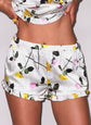 Ruffle Shorts - Yellow Tossed Roses (PRE-SALE)