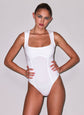 Organic Cotton Scoop Neck Bodysuit - Ivory
