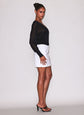 Sheer Knit V-Neck Sweater - Black