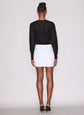 Sheer Knit V-Neck Sweater - Black