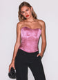 Topstitch Corset Top - Pink Truffle (PRE-SALE)