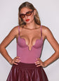 Le Stretch Micro Seduce U-Plunge Bodysuit - Pink Truffle (PRE-SALE)