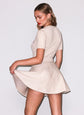 Knit Flared Mini Skirt - Linen Beige (PRE-SALE)