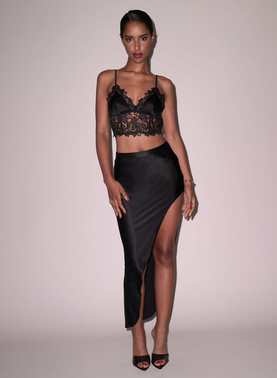 High Slit Skirt - Black