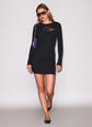 Lace Guipure Knit Dress - Black (PRE-SALE)
