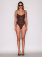 Le Stretch Lace Bodysuit - Cocoa Plum (PRE-SALE)