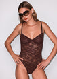Le Stretch Lace Bodysuit - Cocoa Plum (PRE-SALE)