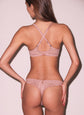 Charlotte Lace Seamless Thong - Tan