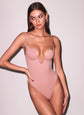 Le Stretch Micro Seduce U-Plunge Bodysuit - Tan