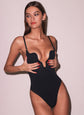 Le Stretch Micro Seduce U-Plunge Bodysuit - Black