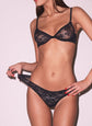Le Stretch Multifit Lace Demi Bra - Black