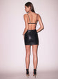 Leather Guipure Mini Skirt