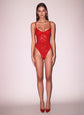 Le Stretch Multifit Lace Bodysuit - Rouge