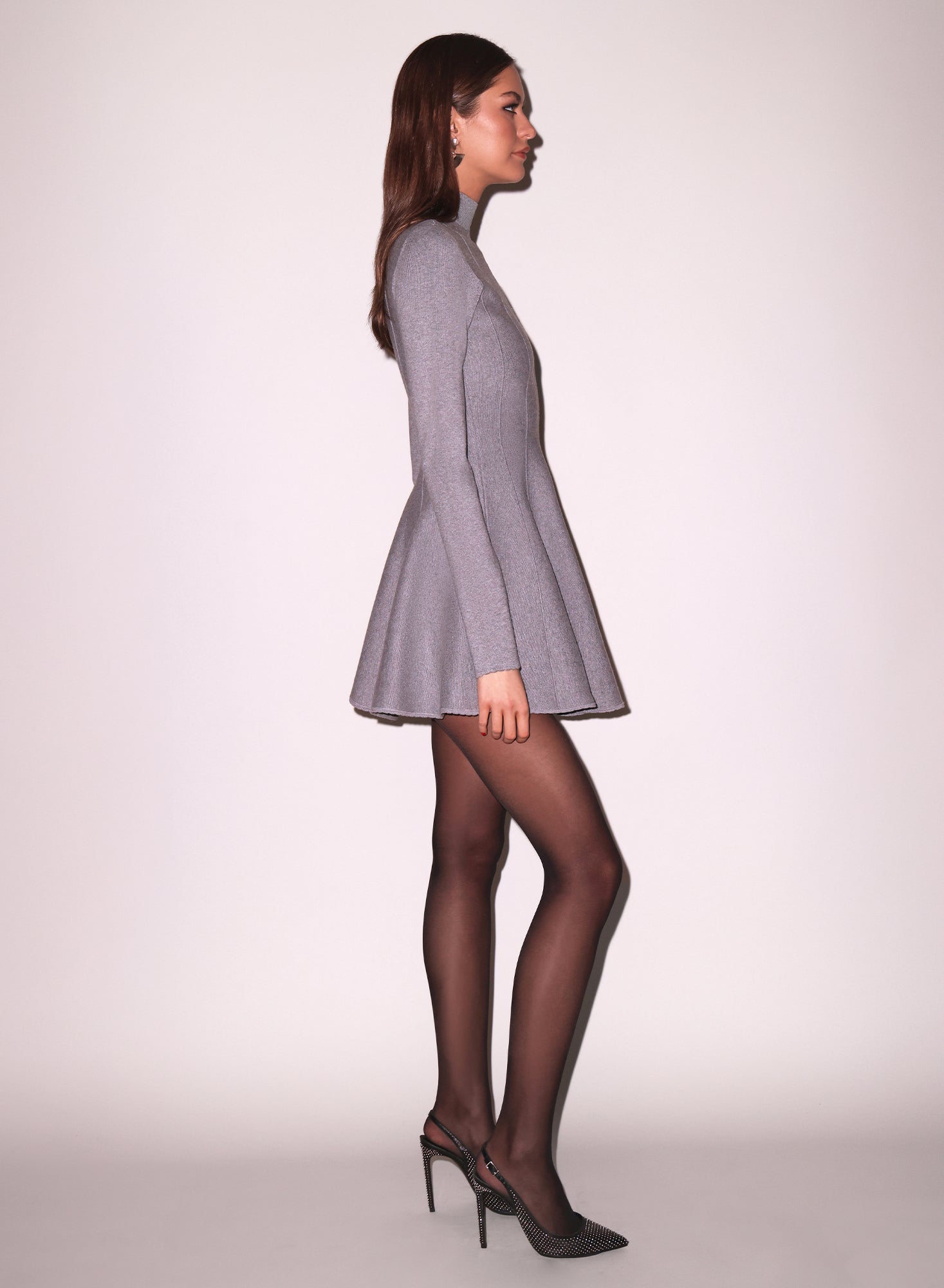 Knit Long Sleeve Corset Dress - Heather Grey Sultre Boutique Knit Long Sleeve Corset Dress - Heather Grey Sultre Boutique