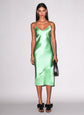 Silk V Slip Dress - Pastel Lime (PRE-SALE)