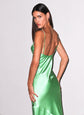 Silk V Slip Dress - Pastel Lime (PRE-SALE)