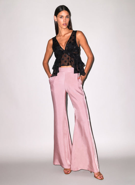 Luxe Twill Flare Pant - Tan