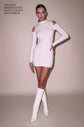 Rhinestone Knit Long Sleeve Mini Dress