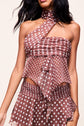 Chiffon Wrap Around Top - Espresso Polka Dot (PRE-SALE)