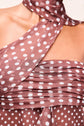 Chiffon Wrap Around Top - Espresso Polka Dot (PRE-SALE)