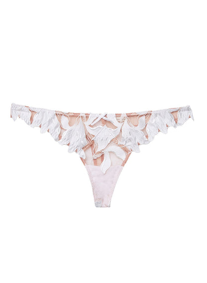 Lily Embroidery Hipster Thong