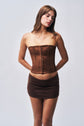 Micro Mini Stretch Skirt - Brown (PRE-SALE)