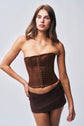 Micro Mini Stretch Skirt - Brown (PRE-SALE)