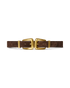 SUEDE DOUBLE BUCKLE ARCH BELT