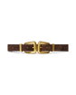 SUEDE DOUBLE BUCKLE ARCH BELT