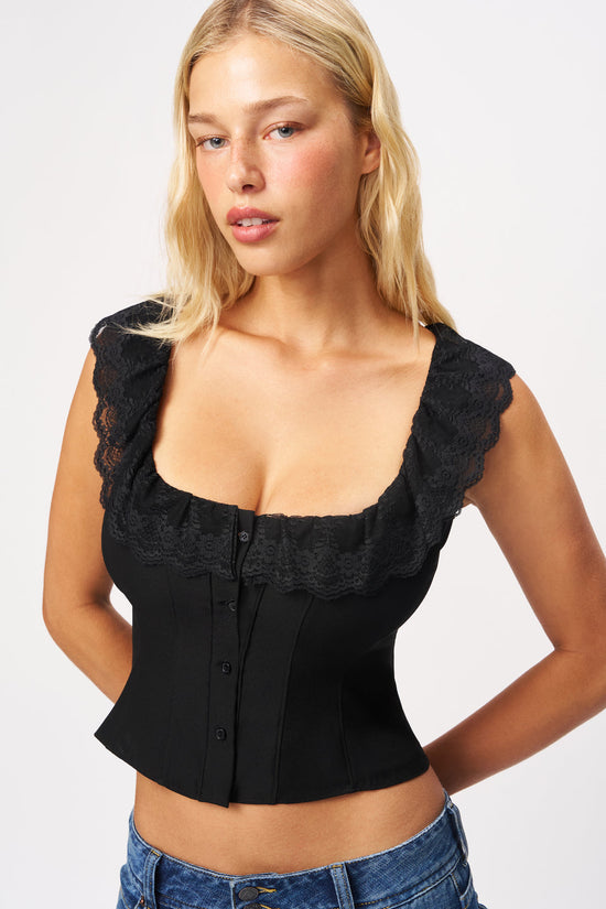 Paloma Lace Top - Black (PRE-SALE)