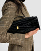 Veronica Beard Croc Embossed Dash Clutch
