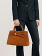 Suede Veronica Beard Dash Bag - Tobacco (PRE-SALE)