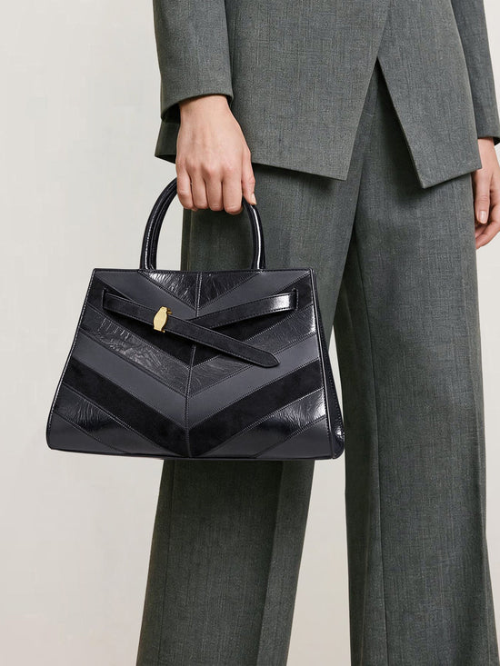 Chevron Veronica Beard Dash Bag - Black