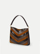 Chevron Vida Shoulder Bag - Tobacco Multi