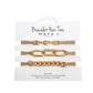 2-in-1 Bracelet Hair Tie Set - Chainlink Beige/Yellow