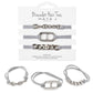 2-in-1 Bracelet Hair Tie Set - Grey Cord
