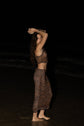 THE MESH FOLD DOWN MAXI SKIRT
