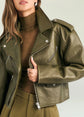 Camden Leather Jacket - Olivewood (PRE-SALE)