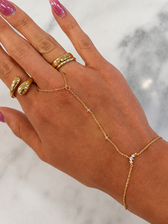 Triple Crystal Hand Chain