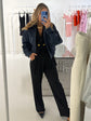 Roland Leather Cropped Jacket