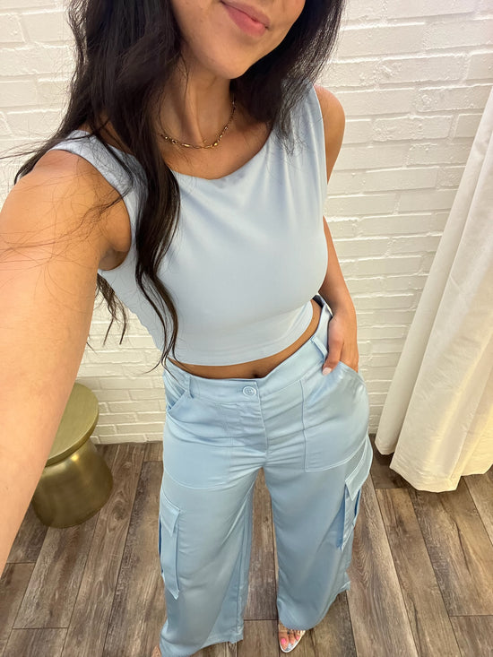 scoop back top - poolside