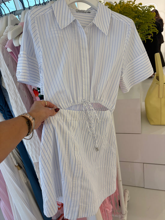 Marcy Cotton Mini Shirt Dress (PRE-SALE)