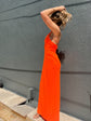 Halter Turtleneck Side Slit Gown (PRE-SALE)