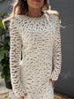 McCall Crochet Long Sleeve Mini Dress