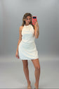 Reanna Satin Mini Dress - Ivory