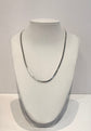 Vintage Silver Plated Flat Chain  Necklace
