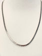 Vintage Silver Plated Flat Chain  Necklace